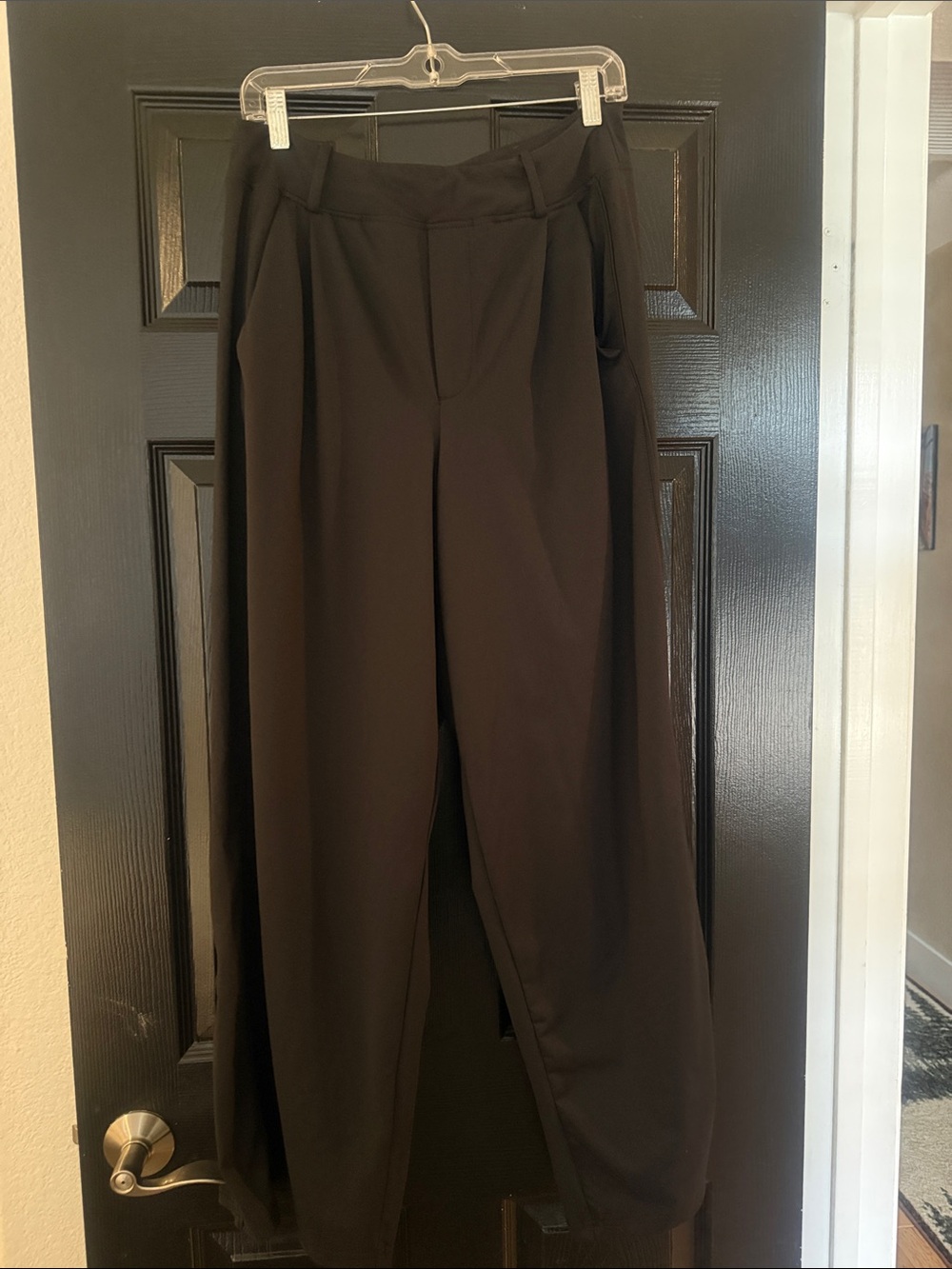 Apana Black Wide-Leg Trousers